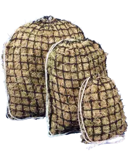 Greedy Steed knotless hay nets with 4cm holes, Medium and Large
