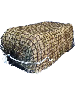 Square bale hay net, black knotless mesh with 4cm holes